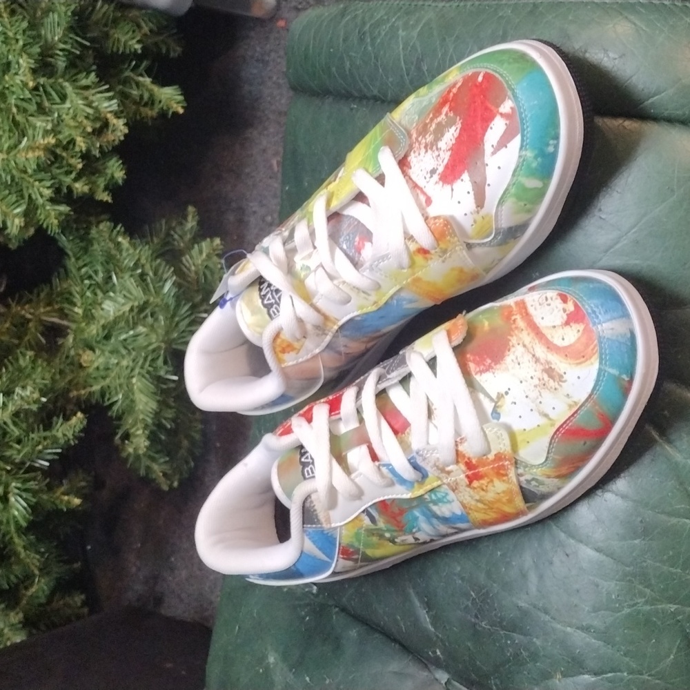 Burlington VT Banana Stand Mens Fire & Ice Low 1.0 Designer Tennis Shoes(8.5)New